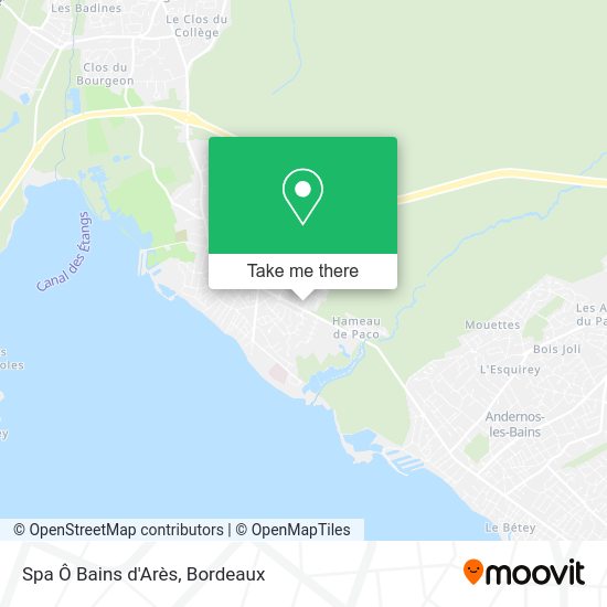 Spa Ô Bains d'Arès map