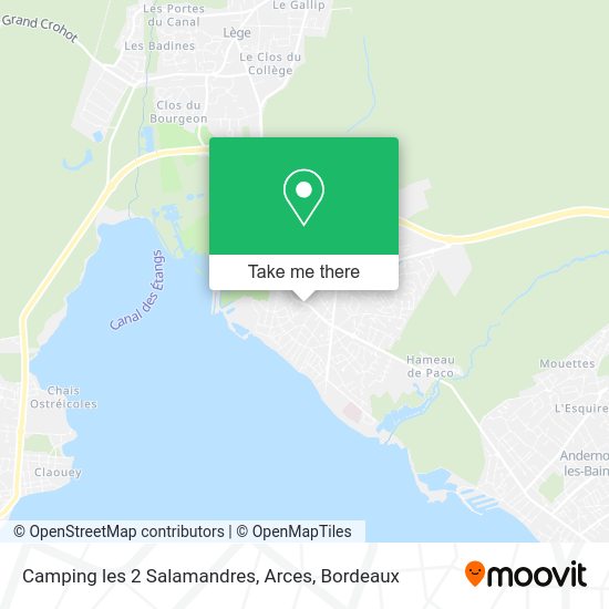 Camping les 2 Salamandres, Arces map