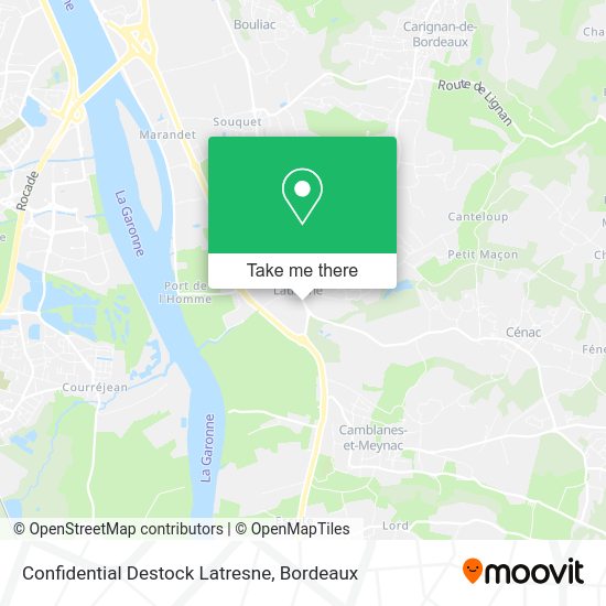 Confidential Destock Latresne map