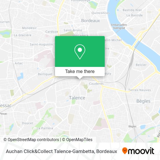Auchan Click&Collect Talence-Gambetta map