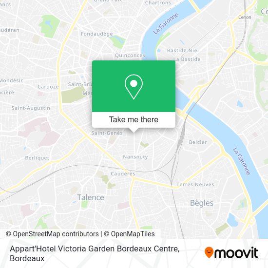 Appart'Hotel Victoria Garden Bordeaux Centre map