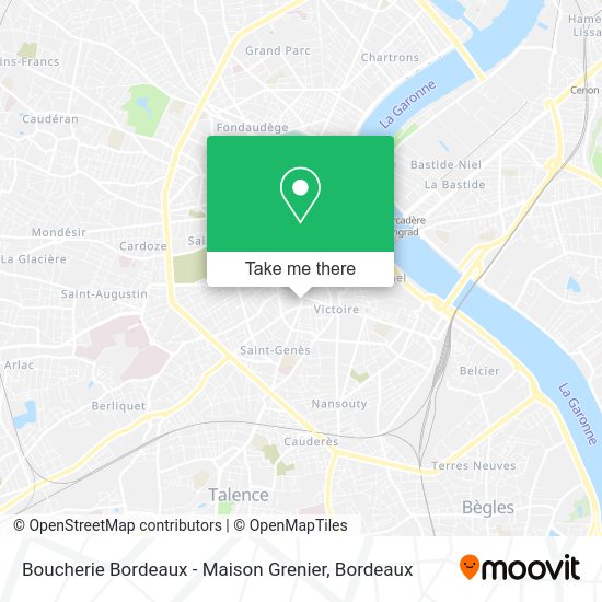 Boucherie Bordeaux - Maison Grenier map