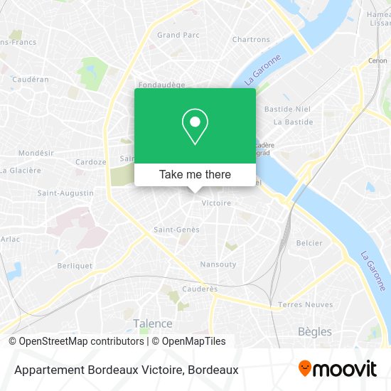 Appartement Bordeaux Victoire map