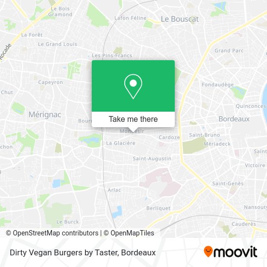 Dirty Vegan Burgers by Taster map