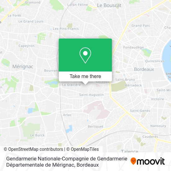 Gendarmerie Nationale-Compagnie de Gendarmerie Départementale de Mérignac map