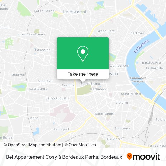 Bel Appartement Cosy à Bordeaux Parka map