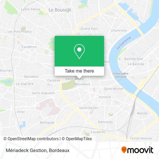 Mériadeck Gestion map