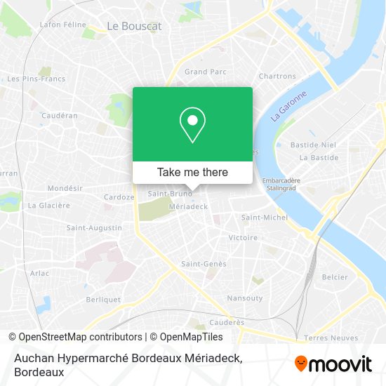 Auchan Hypermarché Bordeaux Mériadeck map