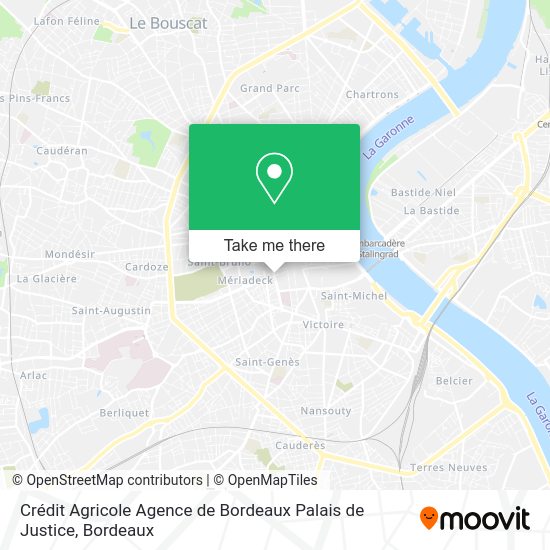 Crédit Agricole Agence de Bordeaux Palais de Justice map