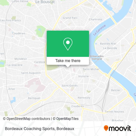 Bordeaux Coaching Sports map