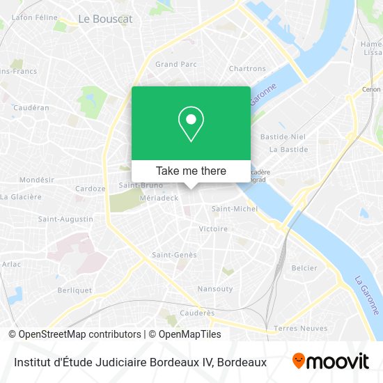 Institut d'Étude Judiciaire Bordeaux IV map