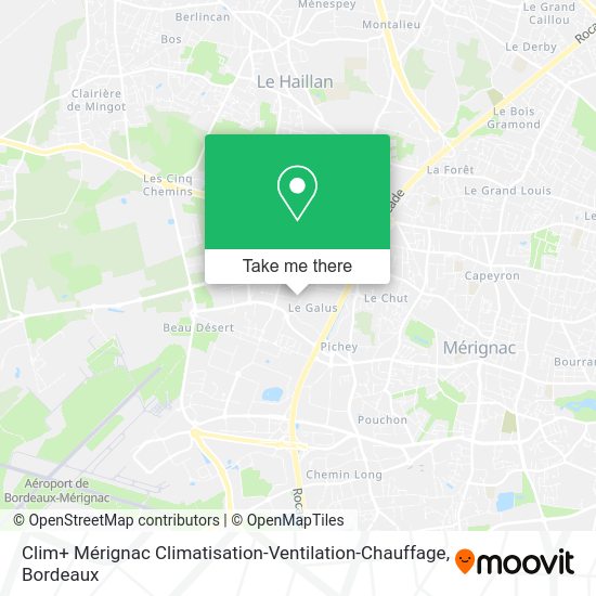 Clim+ Mérignac Climatisation-Ventilation-Chauffage map