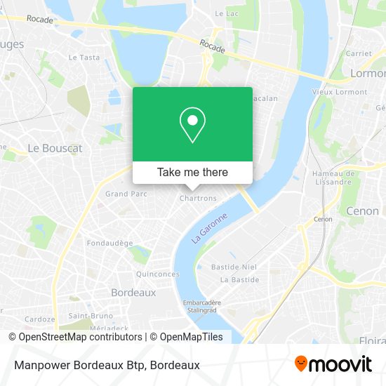 Manpower Bordeaux Btp map