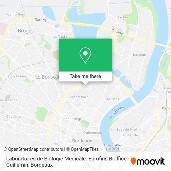 Laboratoires de Biologie Médicale. Eurofins Bioffice - Guillemin map