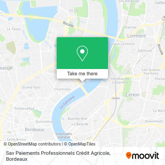 Sav Paiements Professionnels Crédit Agricole map