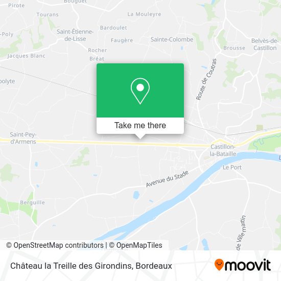 Château la Treille des Girondins map