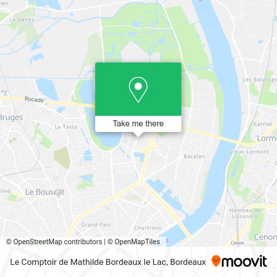 Le Comptoir de Mathilde Bordeaux le Lac map