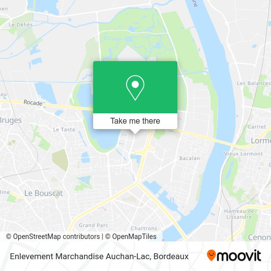 Enlevement Marchandise Auchan-Lac map