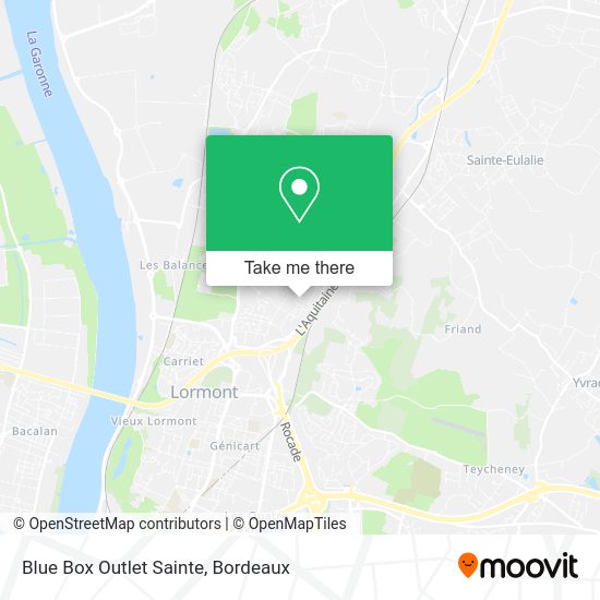 Blue Box Outlet Sainte map