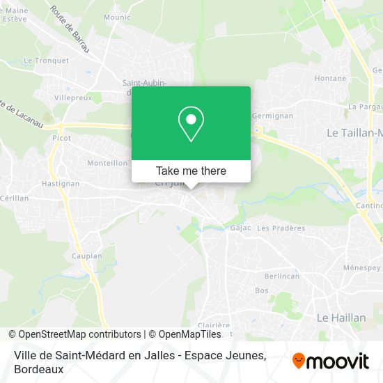 Ville de Saint-Médard en Jalles - Espace Jeunes map