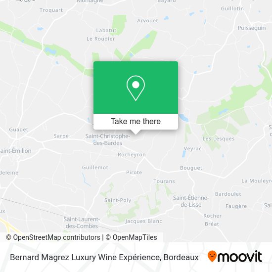 Bernard Magrez Luxury Wine Expérience map