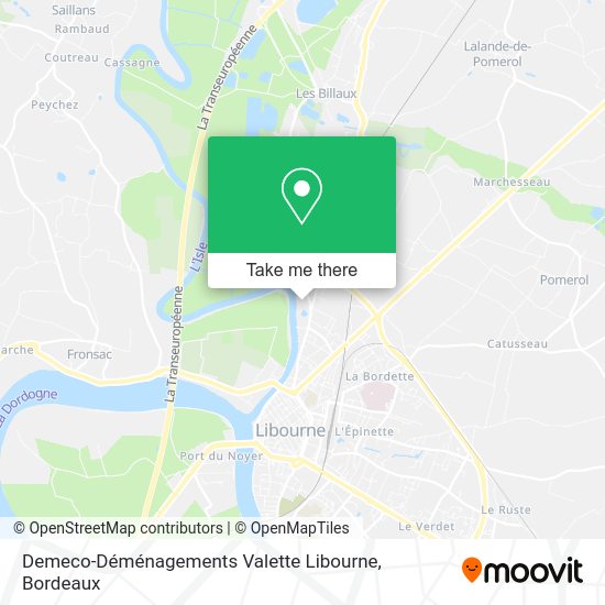 Demeco-Déménagements Valette Libourne map