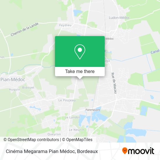 Cinéma Megarama Pian Médoc map