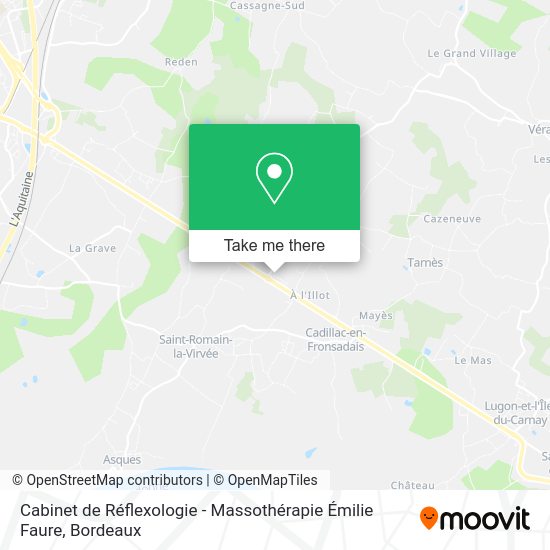 Cabinet de Réflexologie - Massothérapie Émilie Faure map