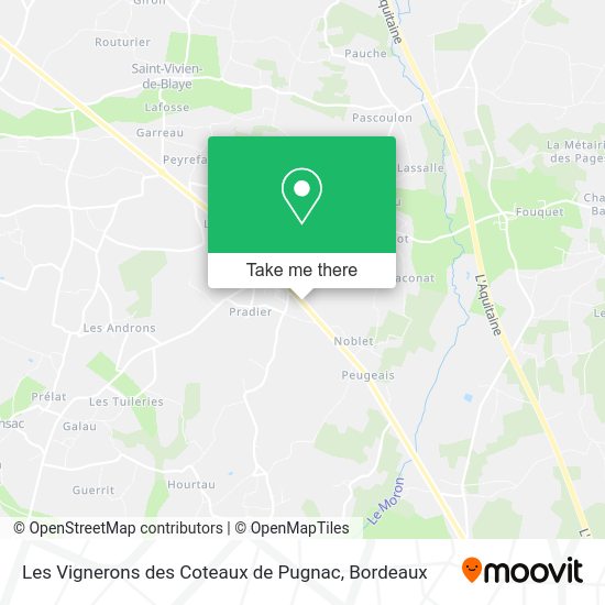 Les Vignerons des Coteaux de Pugnac map