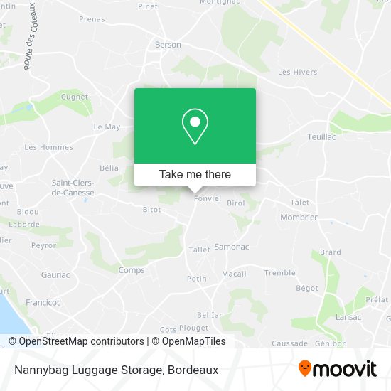 Nannybag Luggage Storage map