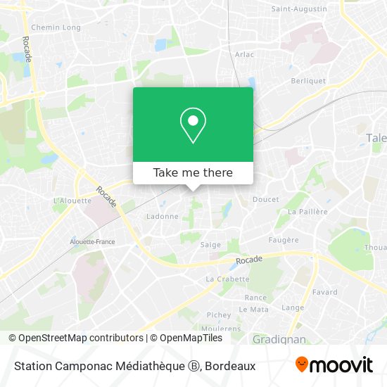 Station Camponac Médiathèque Ⓑ map