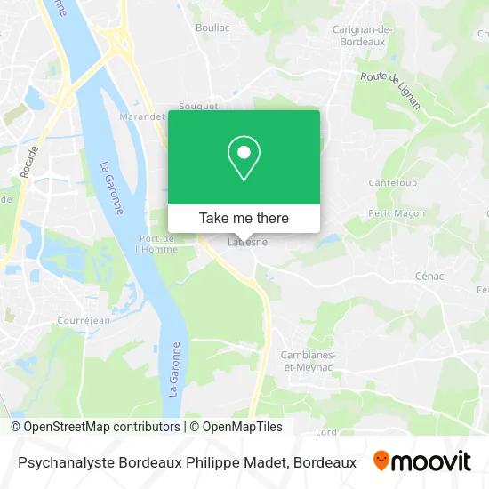 Psychanalyste Bordeaux Philippe Madet map