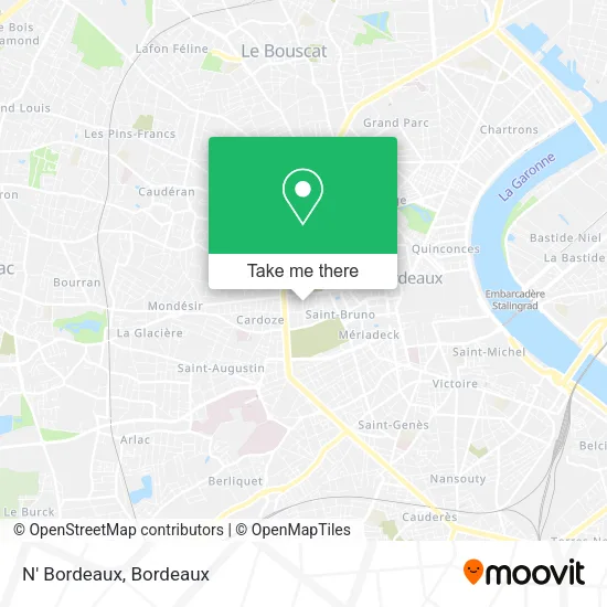 N' Bordeaux map
