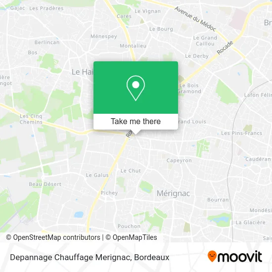 Depannage Chauffage Merignac map