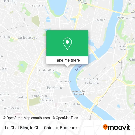 Le Chat Bleu, le Chat Chineur map