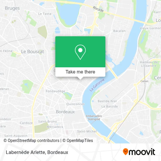 Labernède Arlette map