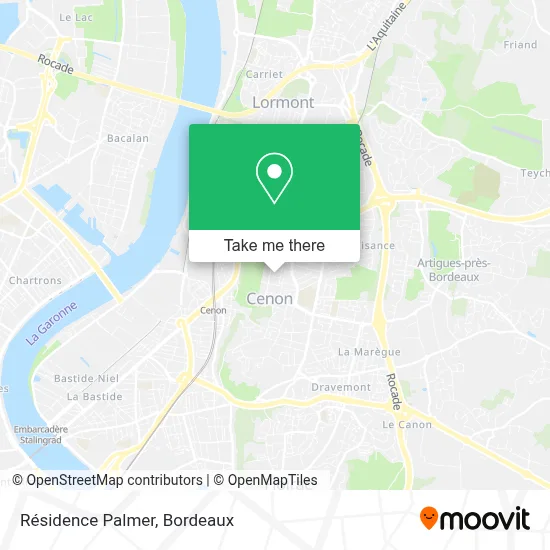 Résidence Palmer map