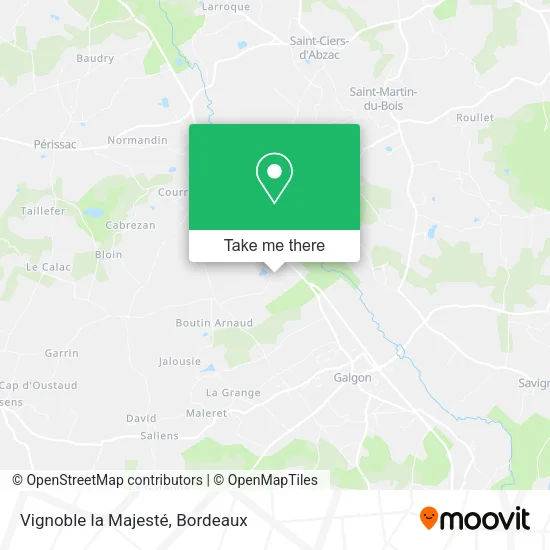 Vignoble la Majesté map