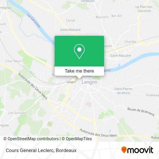 Cours General Leclerc map