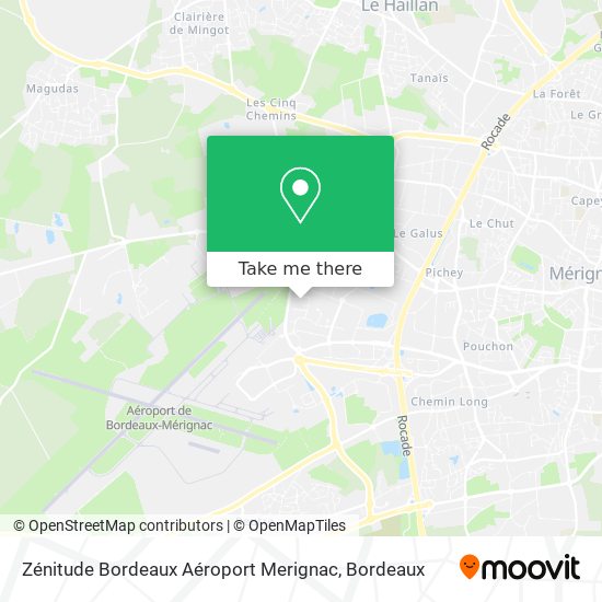 Mapa Zénitude Bordeaux Aéroport Merignac