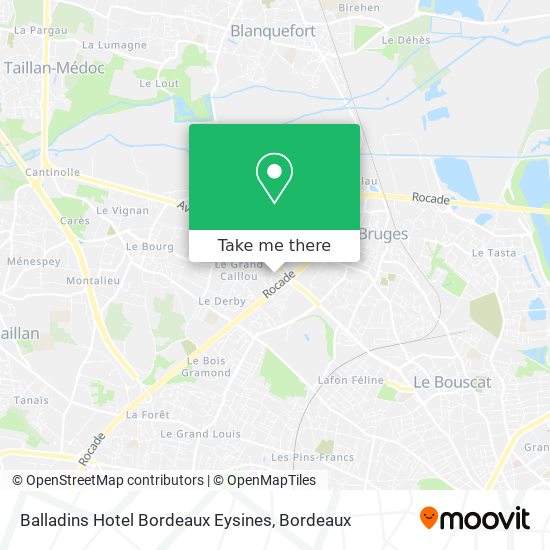 Balladins Hotel Bordeaux Eysines map