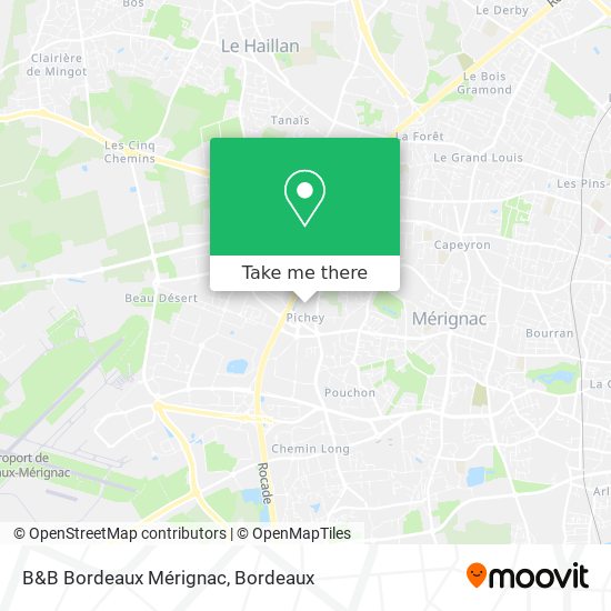 B&B Bordeaux Mérignac map