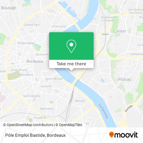 Pôle Emploi Bastide map