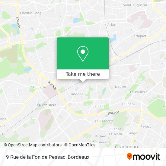 9 Rue de la Fon de Pessac map