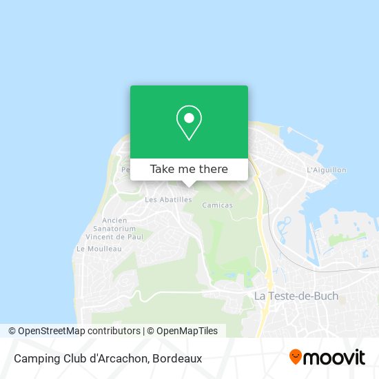 Camping Club d'Arcachon map