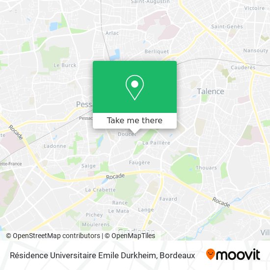 Résidence Universitaire Emile Durkheim map