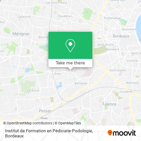Institut de Formation en Pédicurie-Podologie map