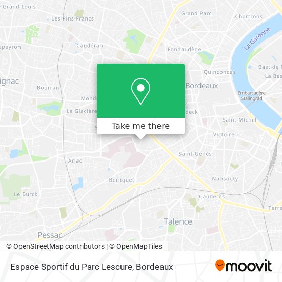 Mapa Espace Sportif du Parc Lescure