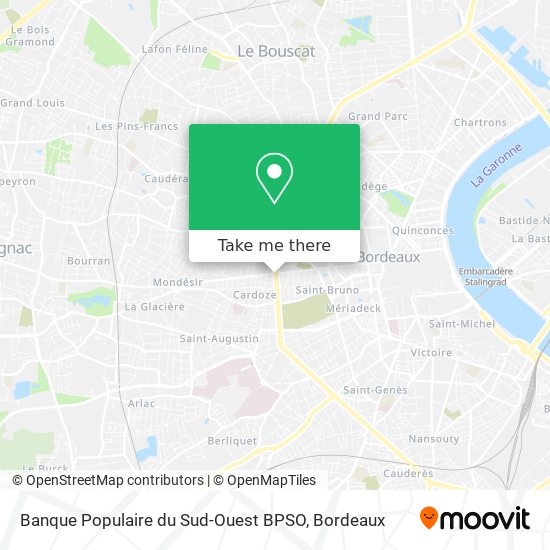 Banque Populaire du Sud-Ouest BPSO map