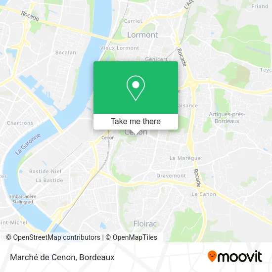 Marché de Cenon map